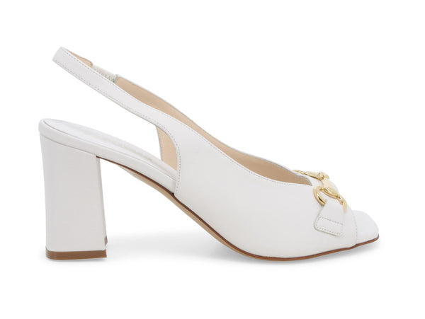 Melluso Sandali Eleganti con Morsetto oro tomaia Pelle Bianca S420D-222727